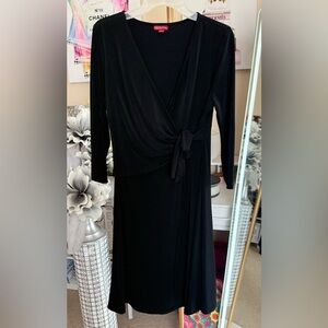 Merona Classic Black Wrap Long Sleeve Dress